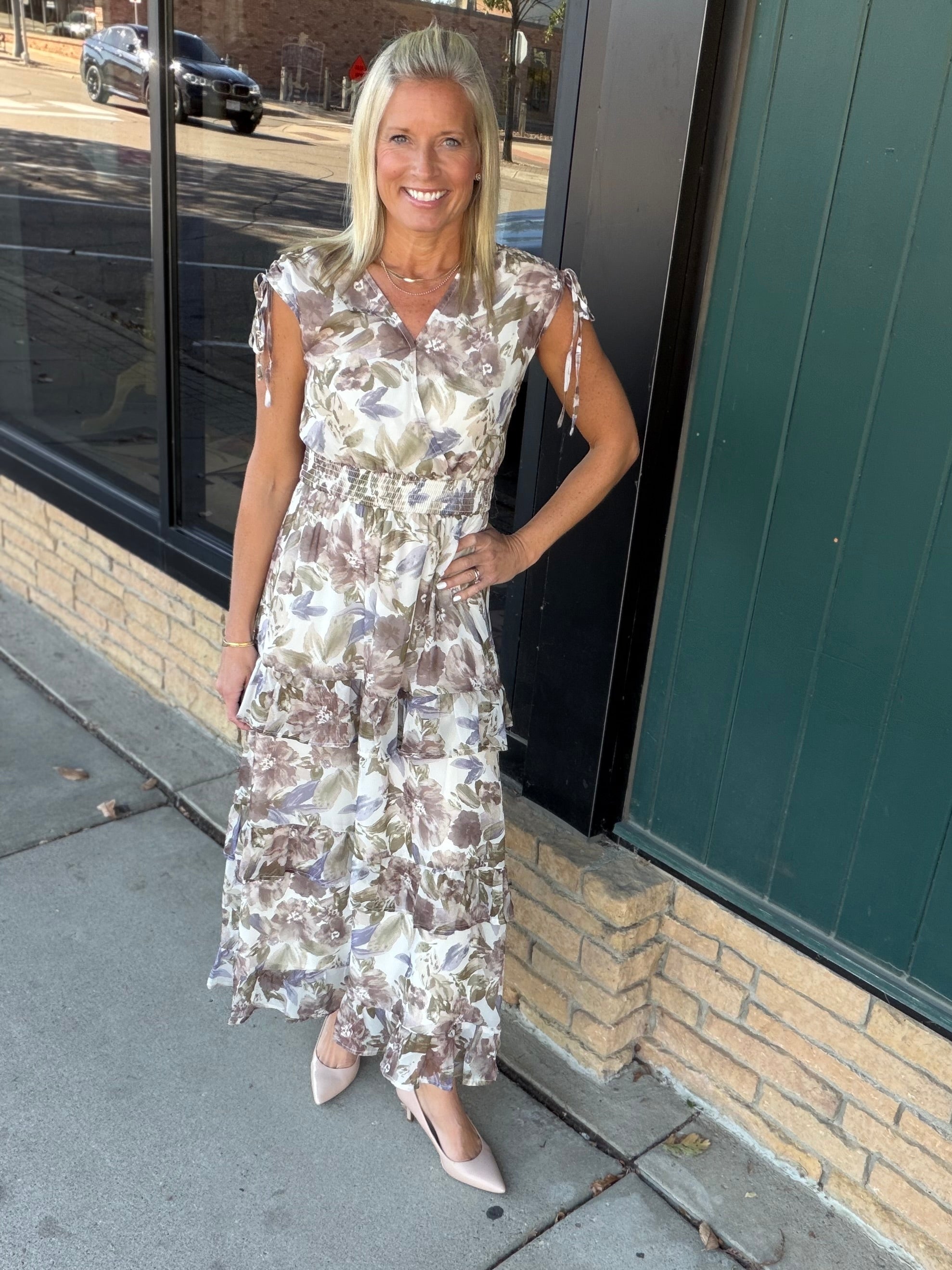 Golden Hour Floral Tiered Maxi Dress Dresses IN FEBRUARY