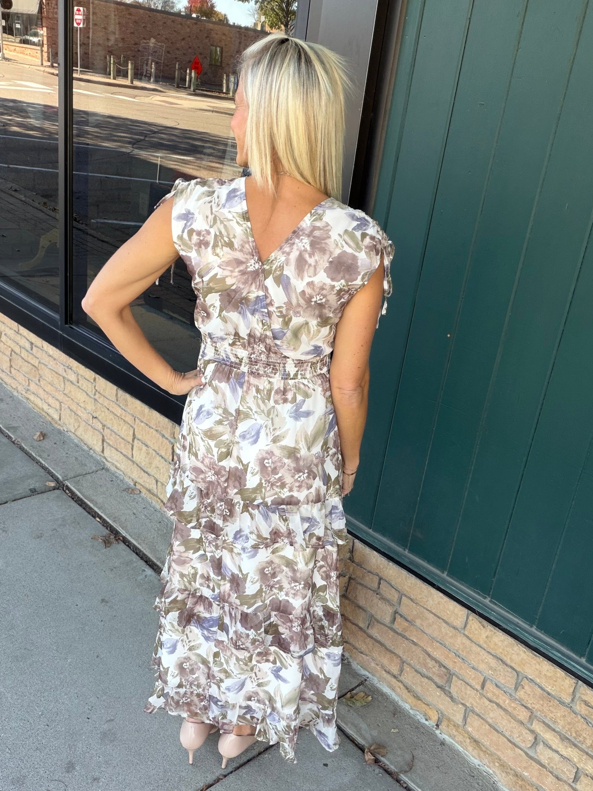 Golden Hour Floral Tiered Maxi Dress Dresses IN FEBRUARY