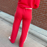 Red Side Stripe Pants Bottom- Pants TRES BIEN