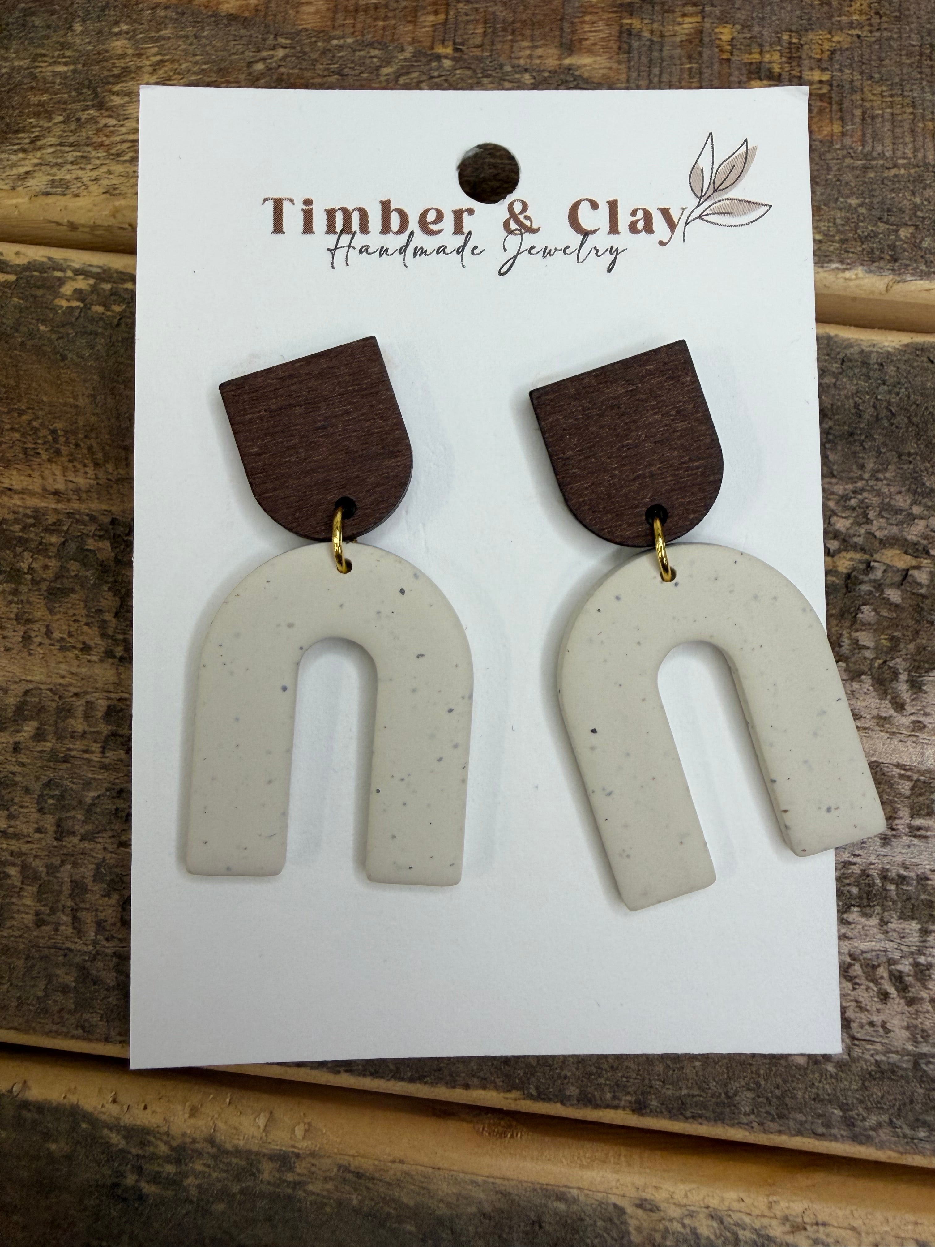 Speckled Arch Earrings Jewelry - Earrings Timber & Clay