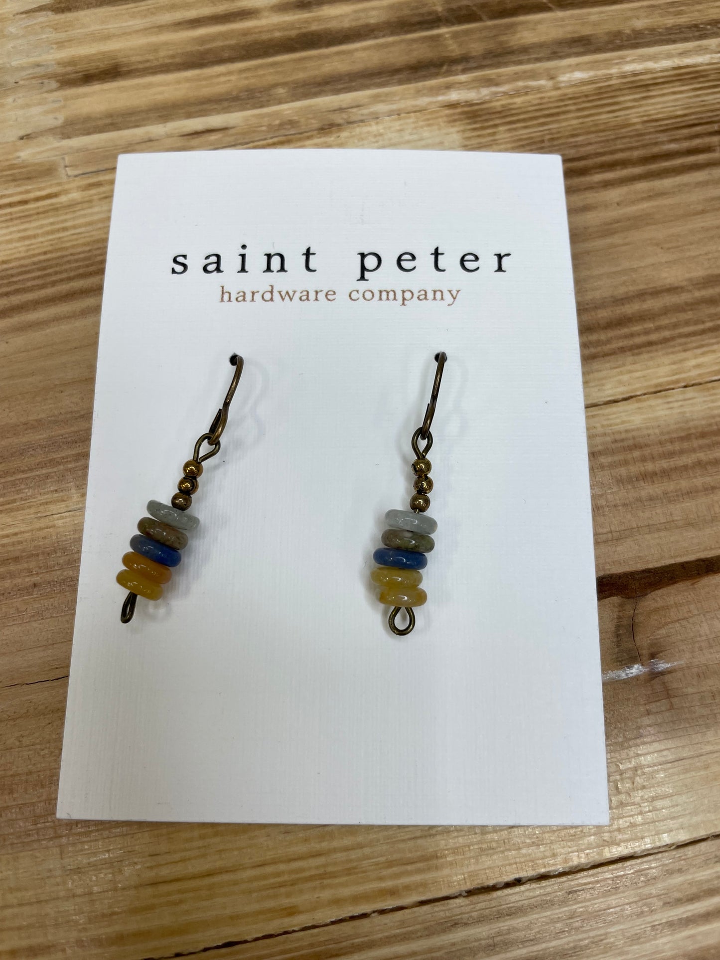 Small Stone Dangle Earrings Jewelry - Earrings St. Peter Hardware