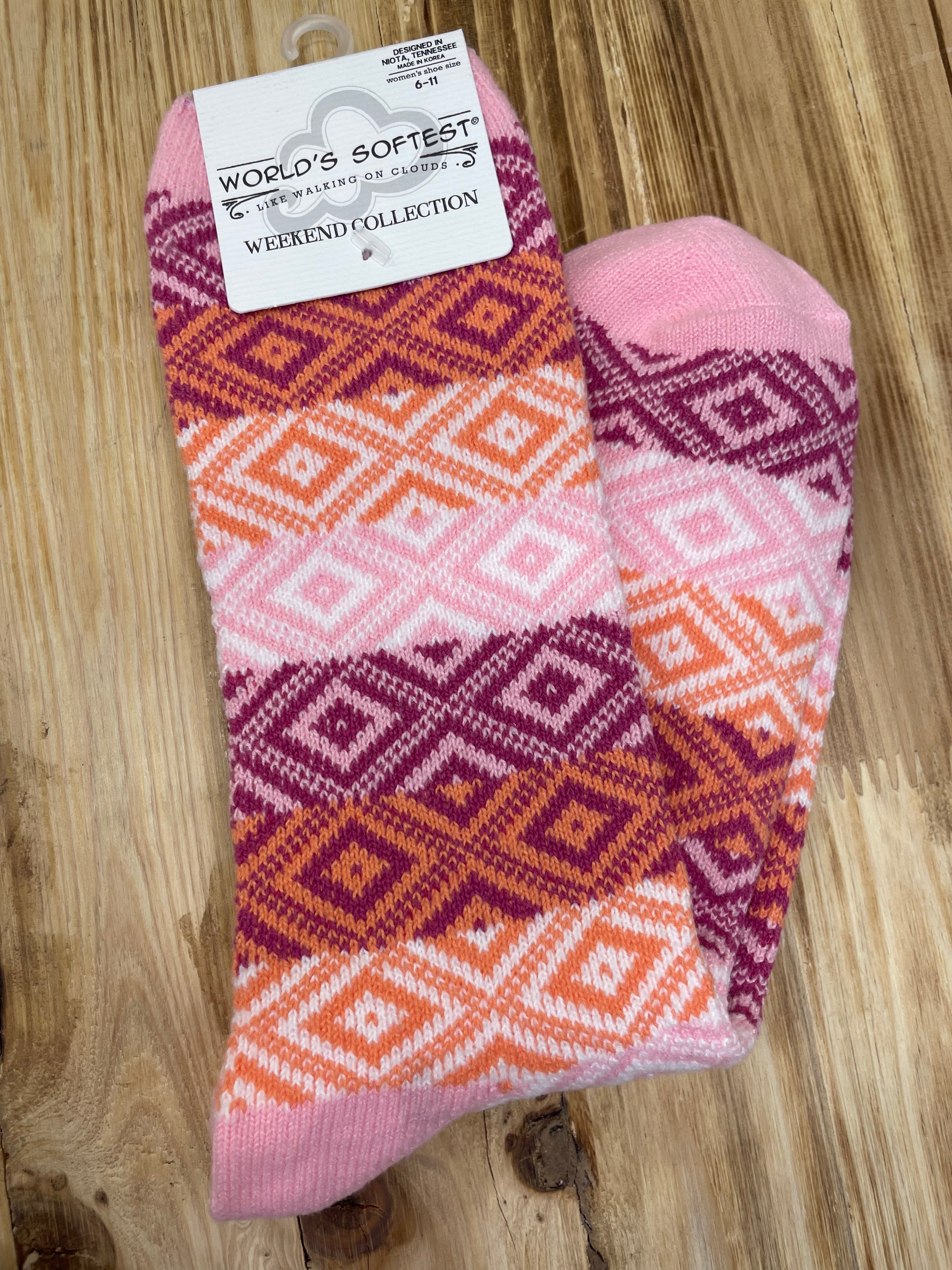 Pink Multi Socks Accessories- Socks CRESCENT SOCK COMPANY