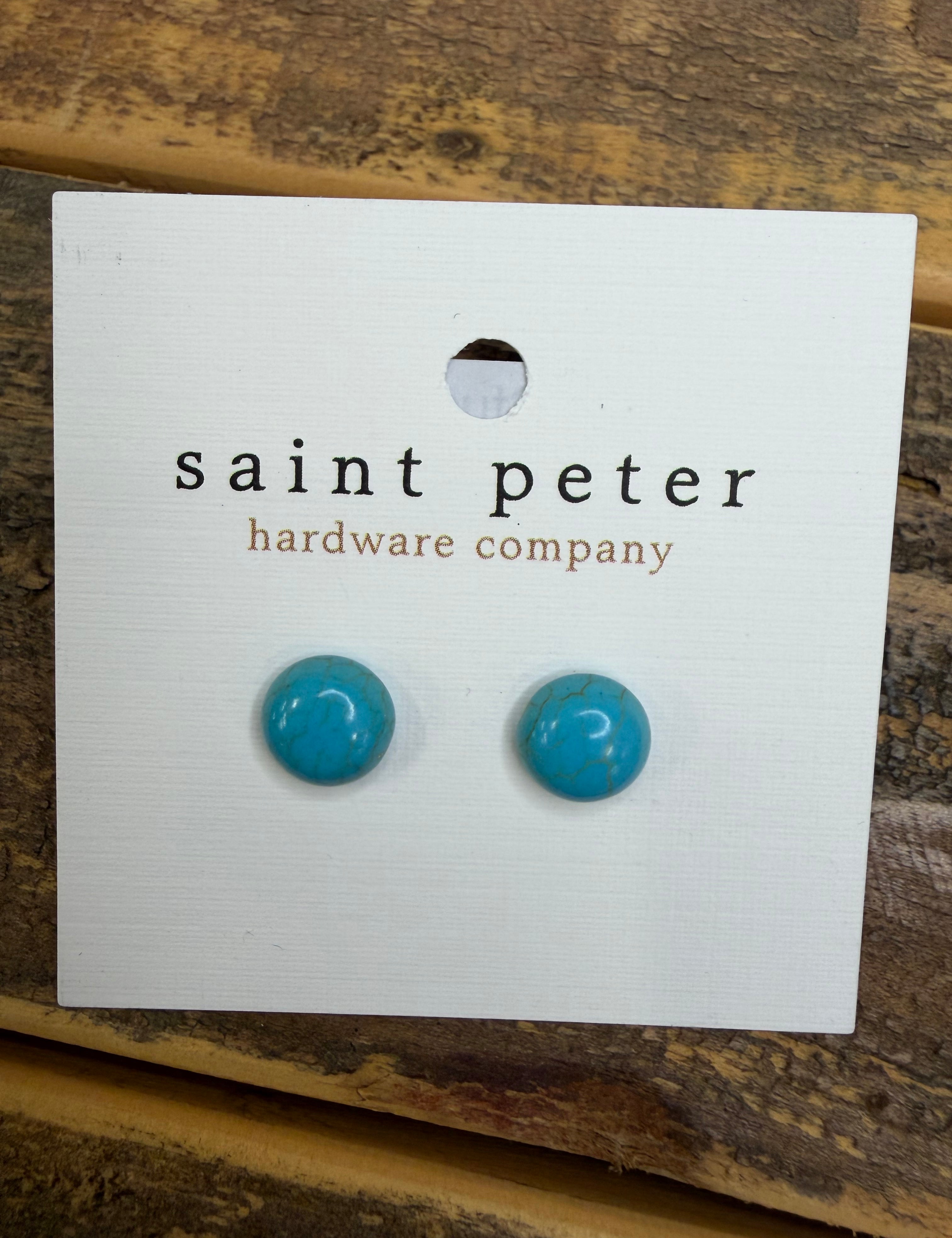 Turquois Stud Earrings Jewelry - Earrings St. Peter Hardware