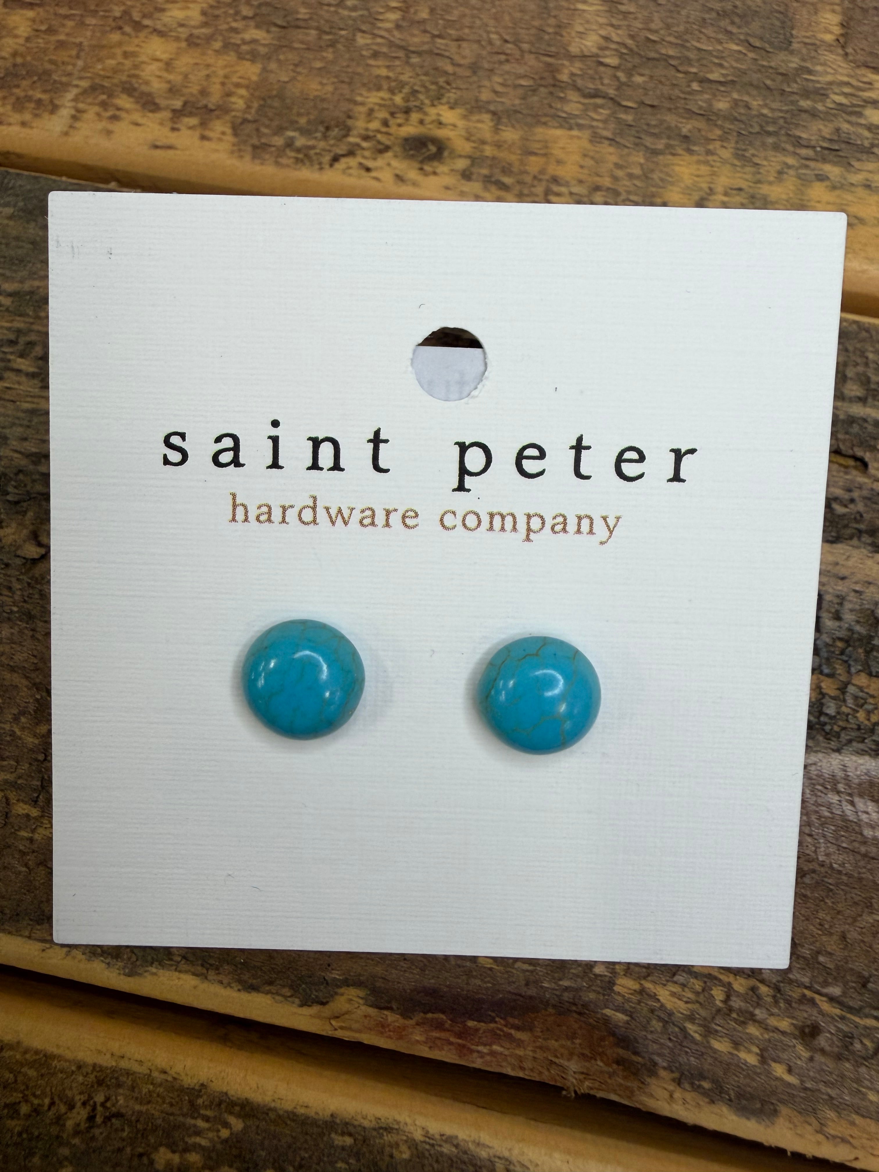 Turquois Stud Earrings Jewelry - Earrings St. Peter Hardware