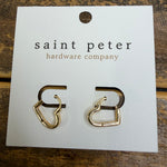 Gold Heart Huggies Jewelry - Earrings St. Peter Hardware