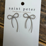 Medium Silver Bow Earrings Jewelry - Earrings St. Peter Hardware