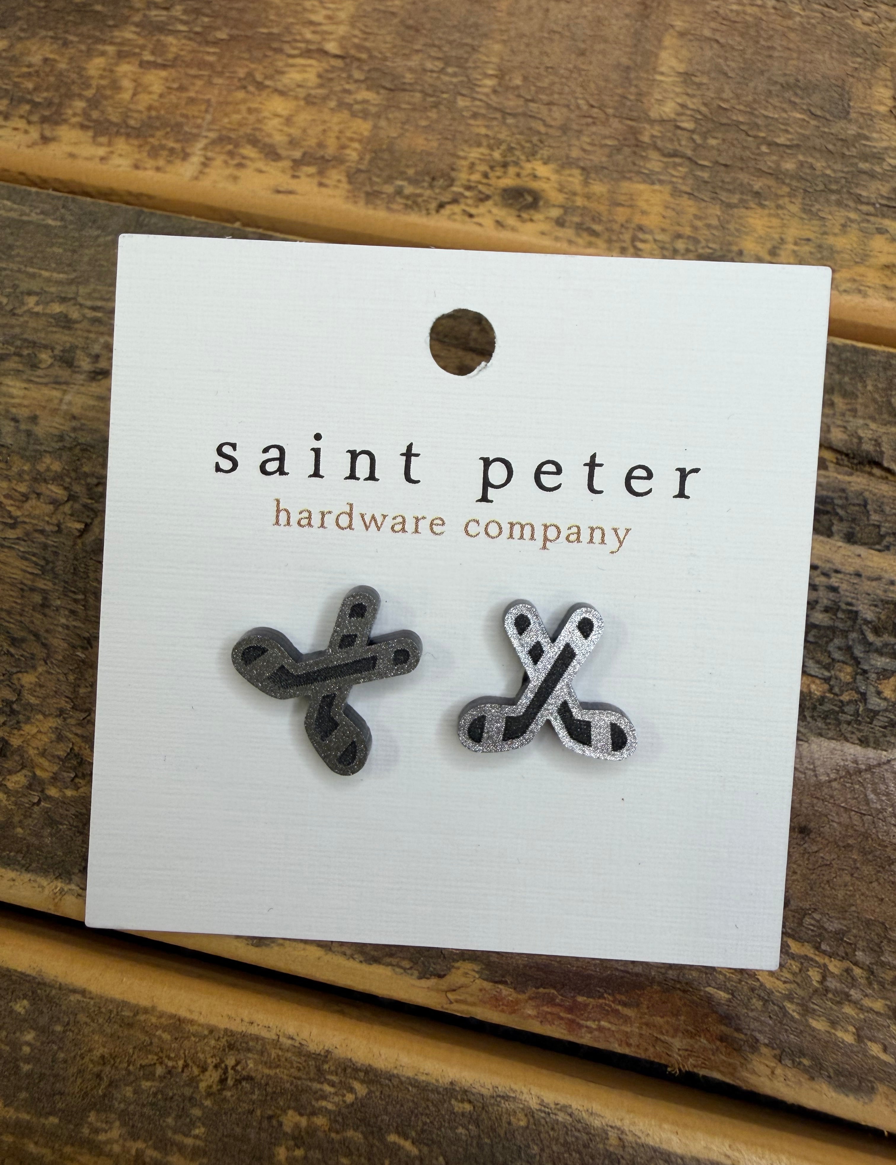Hockey Stick Earrings Jewelry - Earrings St. Peter Hardware
