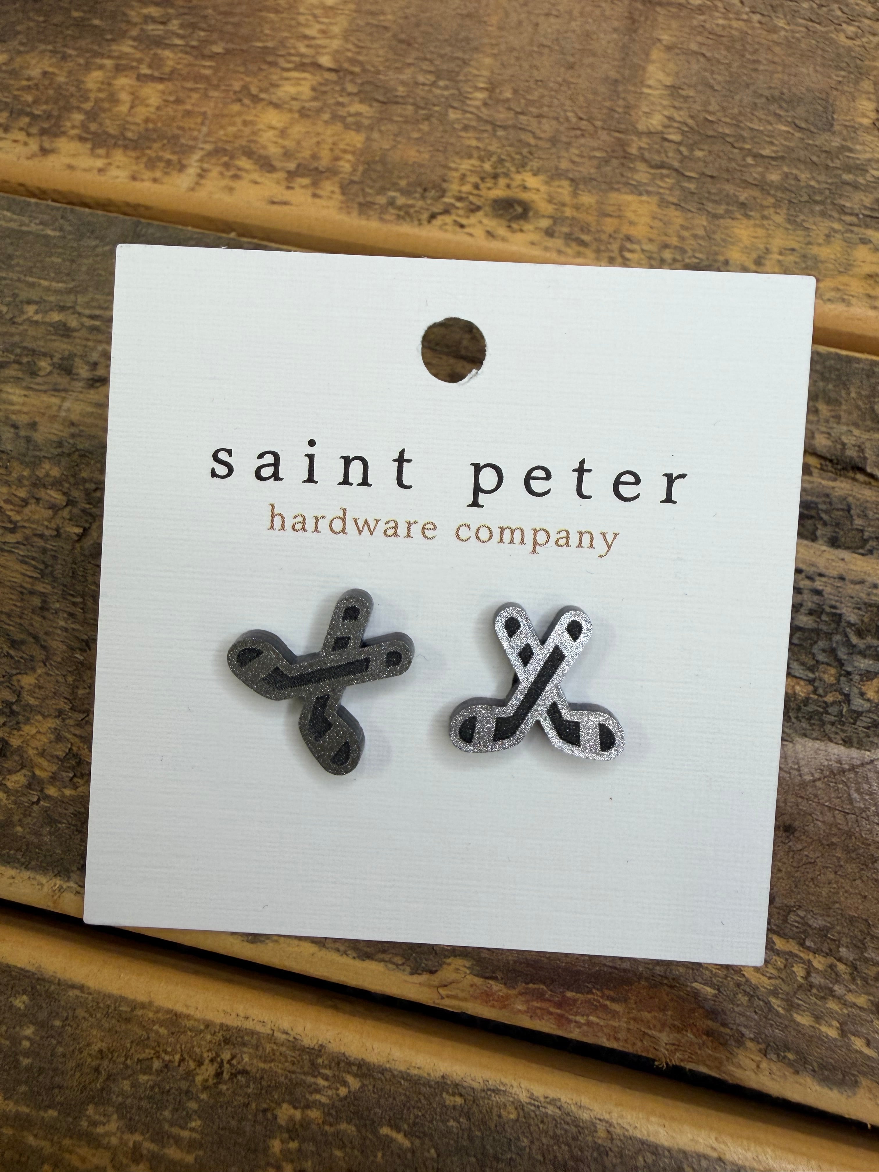 Hockey Stick Earrings Jewelry - Earrings St. Peter Hardware