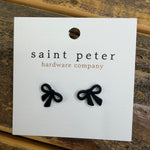Small Black Bow Earrings Jewelry - Earrings St. Peter Hardware