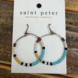 Multi Bead Circle Dangle Earrings Jewelry - Earrings St. Peter Hardware
