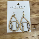 Small Wood Baseball Earrings Jewelry - Earrings SAINT PETER HARDWARE