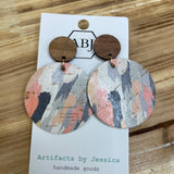 Watercolor Double Round Earrings Jewelry - Earrings ARTIFACTS JESSICA LYNCH