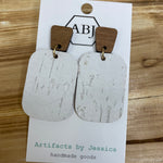 White Cork Dangle Earrings Jewelry - Earrings ARTIFACTS JESSICA LYNCH