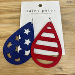 Patriotic Large Teardrop Jewelry - Earrings SAINT PETER HARDWARE