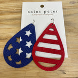 Patriotic Large Teardrop Jewelry - Earrings SAINT PETER HARDWARE