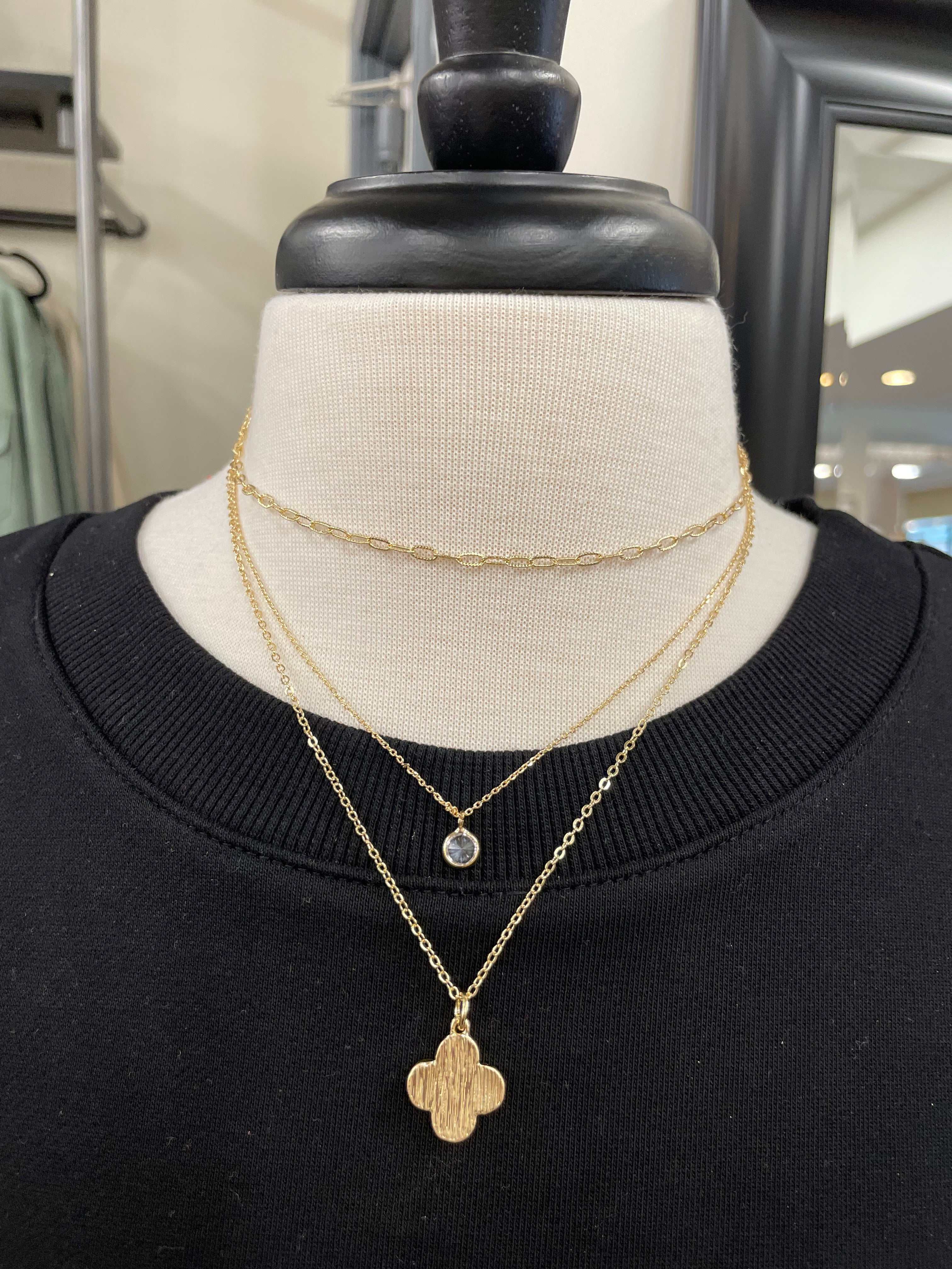 Clover Gold Necklace Jewelry- Necklace MEGHAN BROWN STYLE