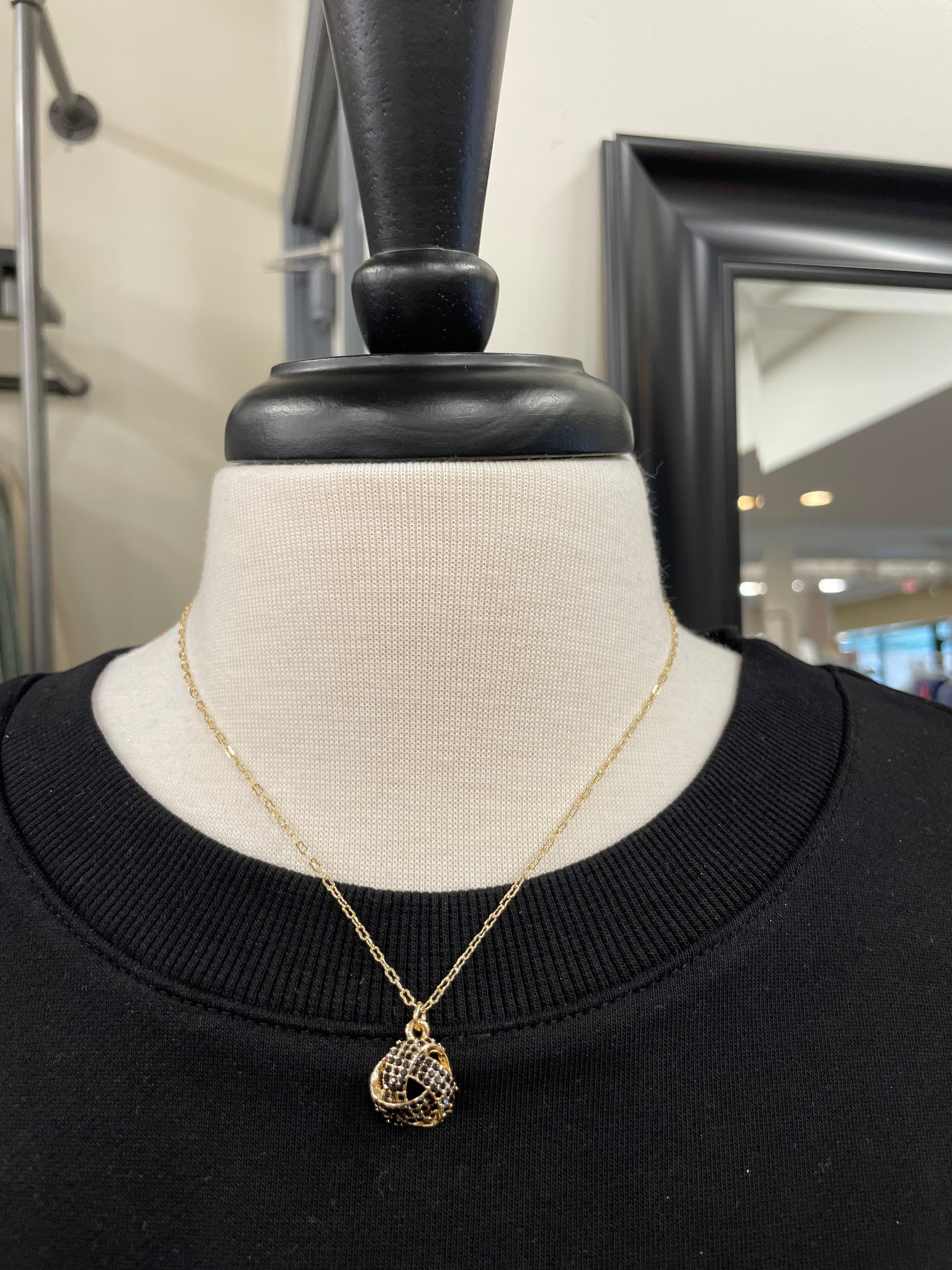 Fay Black Diamond Necklace Jewelry- Necklace MEGHAN BROWN STYLE