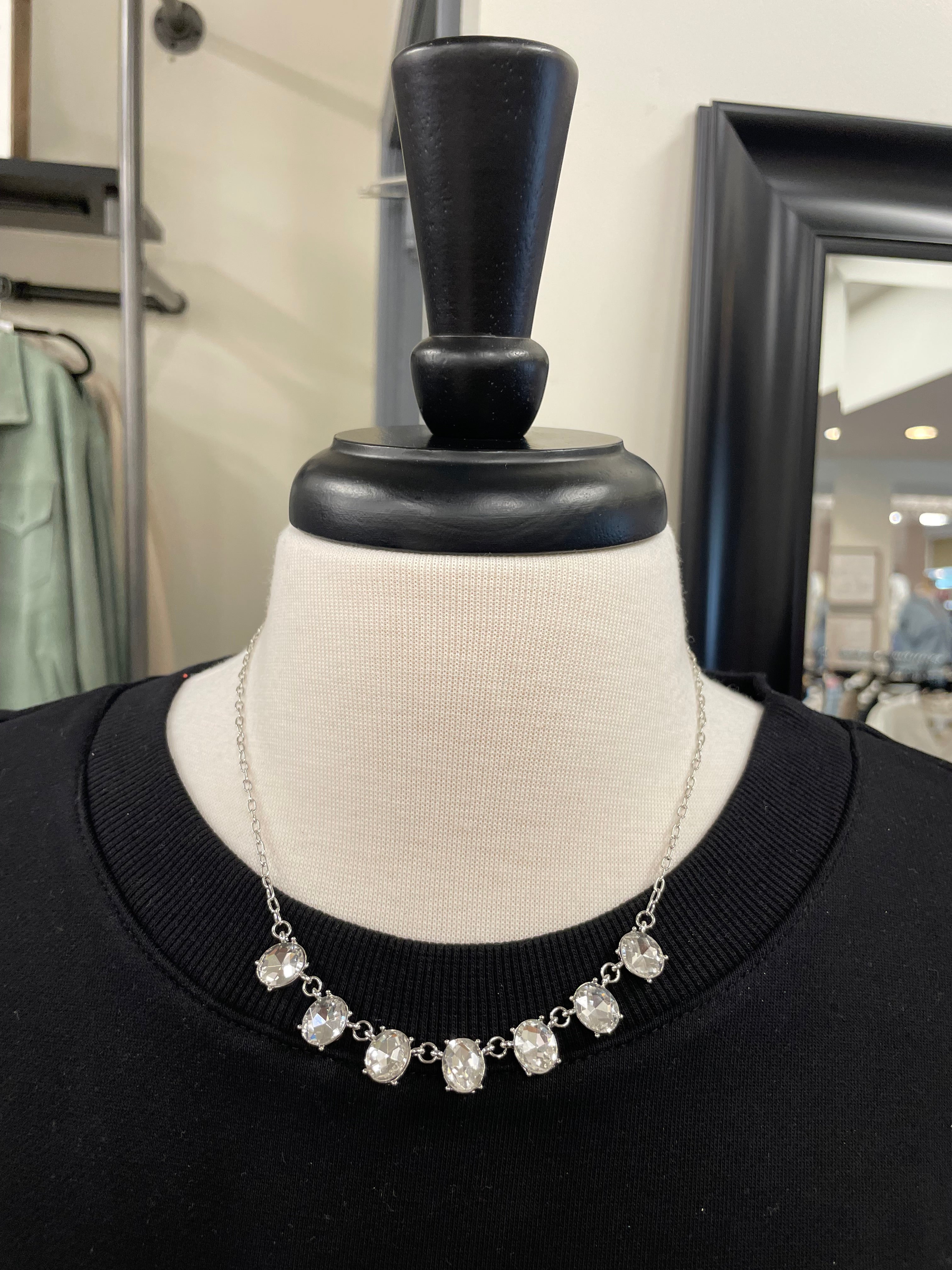 Cage Silver Necklace Jewelry- Necklace MEGHAN BROWN STYLE
