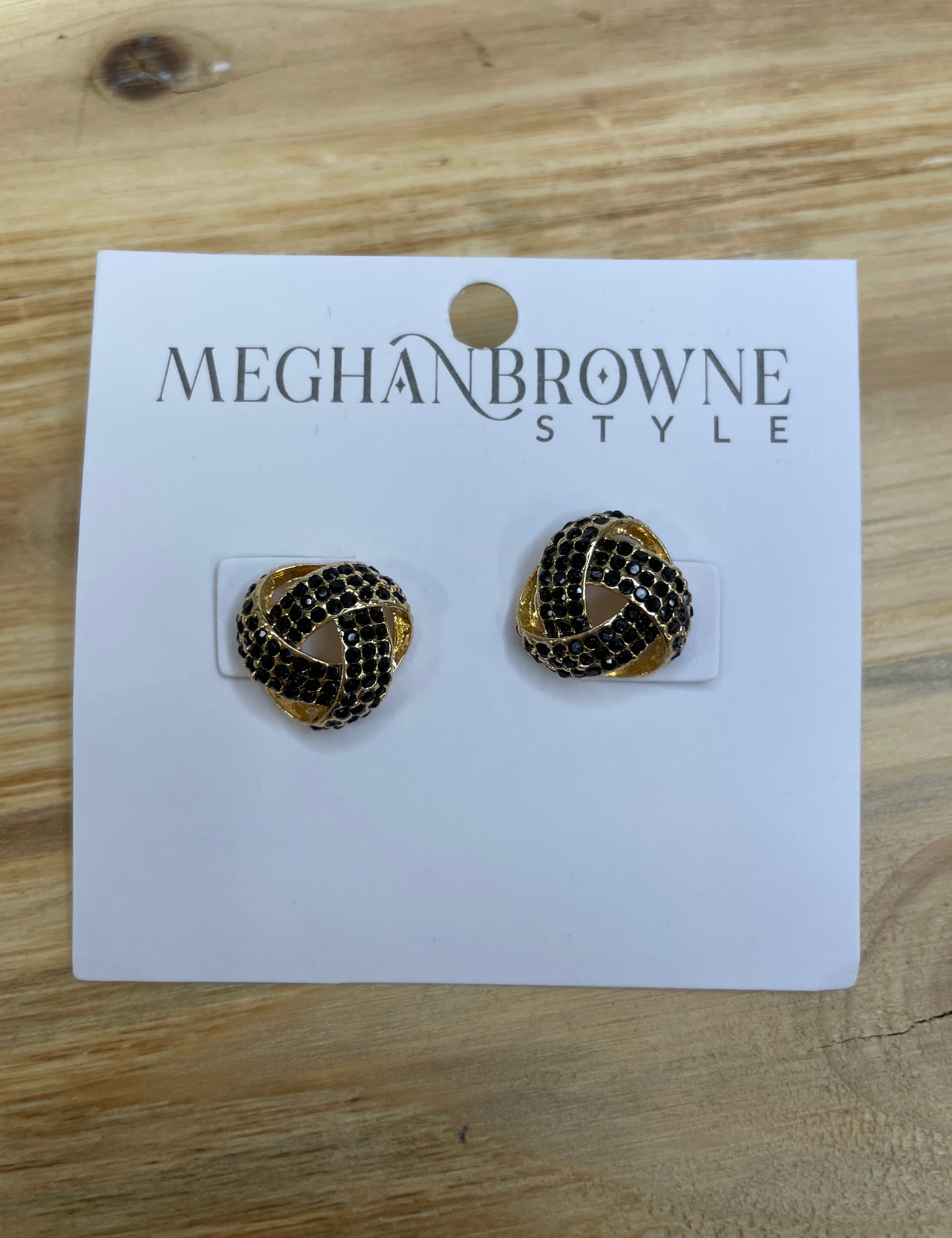 Sack Black Gold Earrings Jewelry - Earrings MEGHAN BROWN STYLE