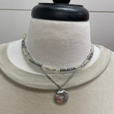 Baxley Silver Gray Neckalce Jewelry- Necklace MEGHAN BROWN STYLE