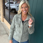 Amelia Olive Utility Jacket Outerwear- Jackets FLAG AND ANTHEM