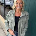 Amelia Olive Utility Jacket Outerwear- Jackets FLAG AND ANTHEM