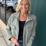 Amelia Olive Utility Jacket Outerwear- Jackets FLAG AND ANTHEM