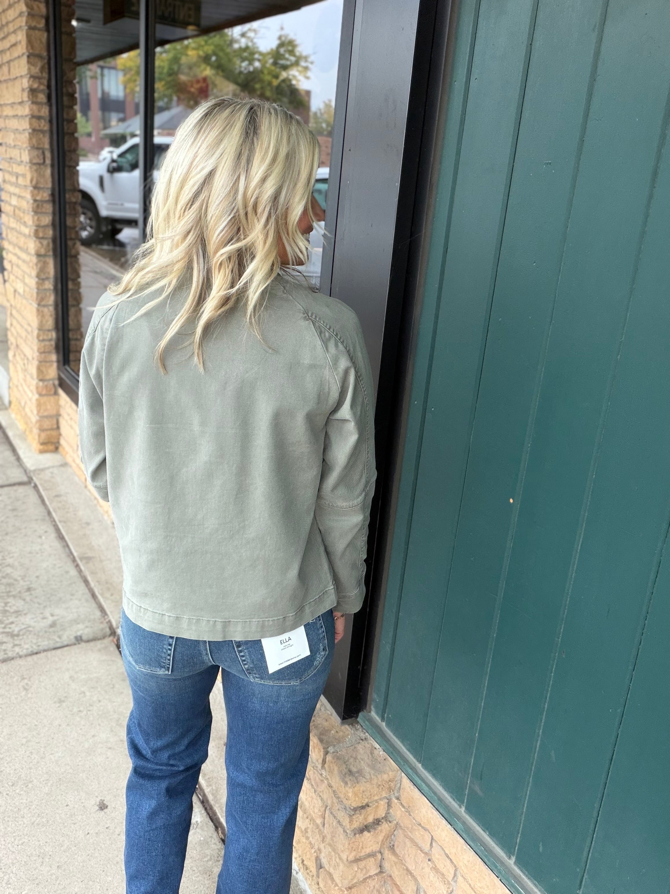 Amelia Olive Utility Jacket Outerwear- Jackets FLAG AND ANTHEM