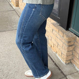 Ella Mid Rise Classic Straight - Hidden Bottom- Pants HIDDEN