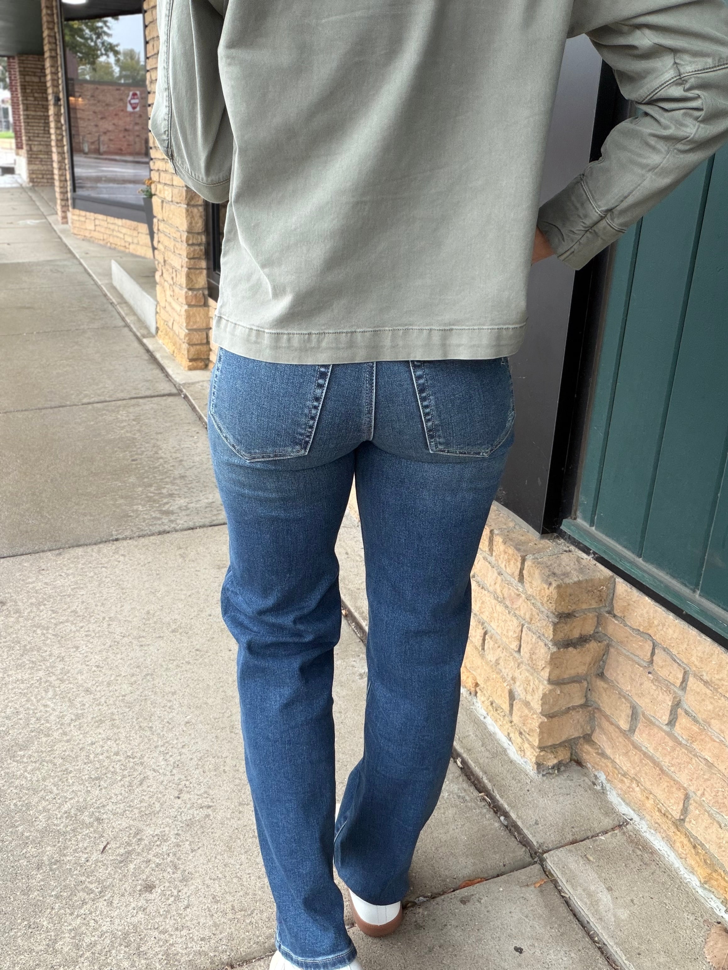 Ella Mid Rise Classic Straight - Hidden Bottom- Pants HIDDEN