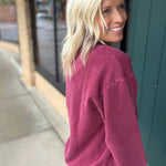 Ashford Zinfandel Mockneck Sweatshirt Top - Sweatshirt THREAD & SUPPLY
