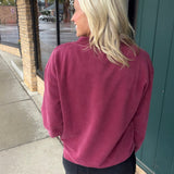 Ashford Zinfandel Mockneck Sweatshirt Top - Sweatshirt THREAD & SUPPLY
