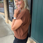 Espresso Button-Front Sweater Vest Top - Sweater IN FEBRUARY
