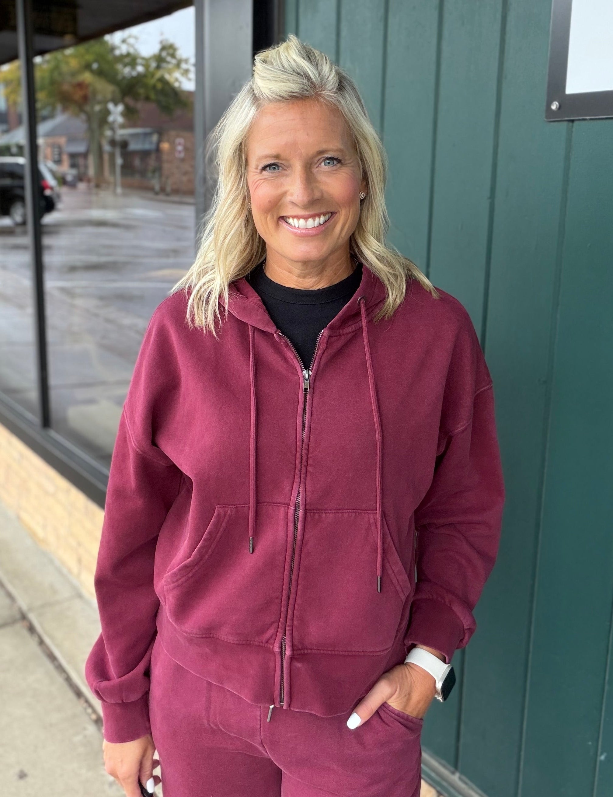 Ashford Zinfandel Full Zip Hoodie Top - Sweatshirt THREAD & SUPPLY