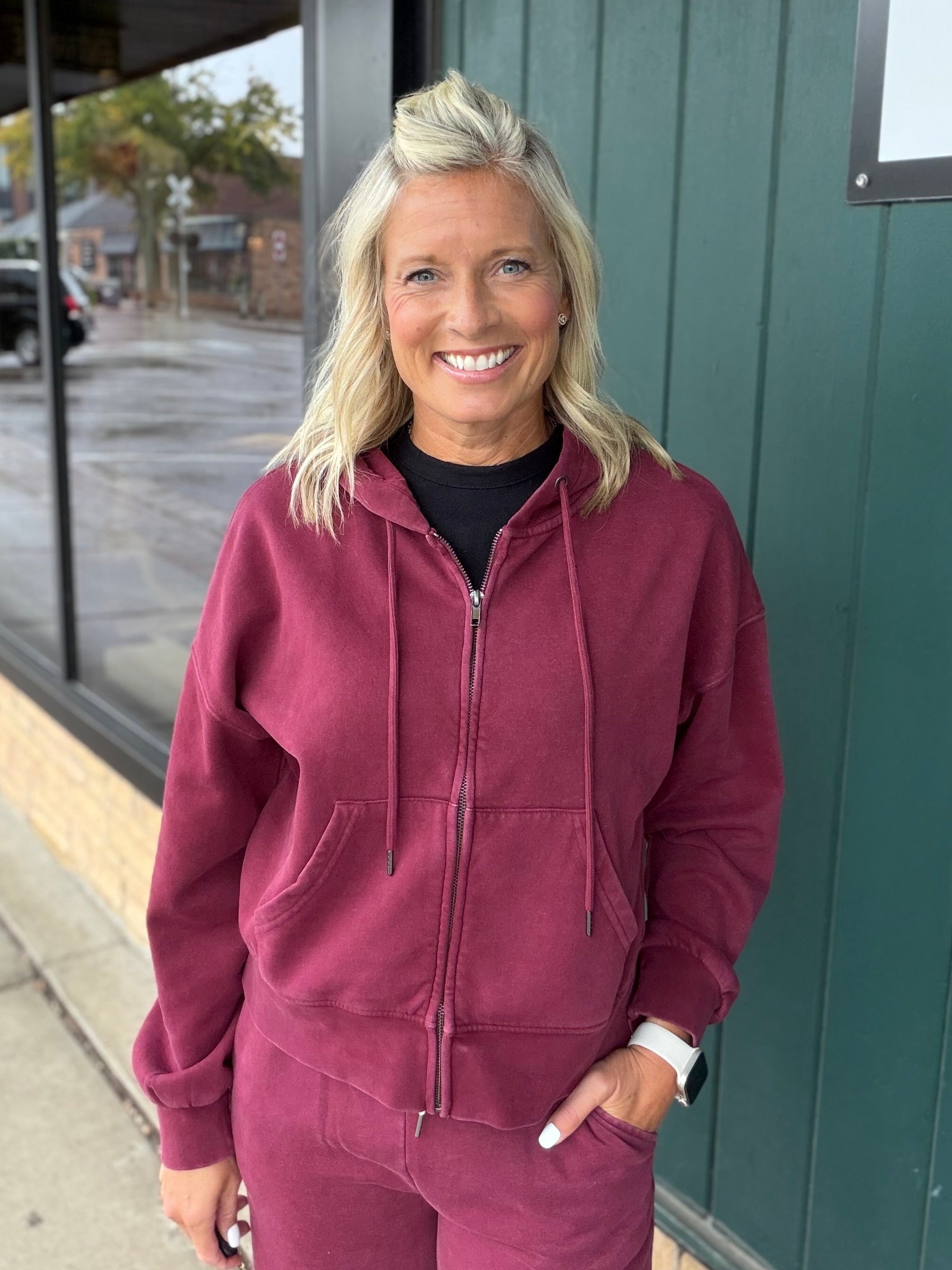 Ashford Zinfandel Full Zip Hoodie Top - Sweatshirt THREAD & SUPPLY