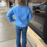 Ice Blue Martini Sweater Top - Sweater HEM & THREAD