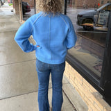 Ice Blue Martini Sweater Top - Sweater HEM & THREAD
