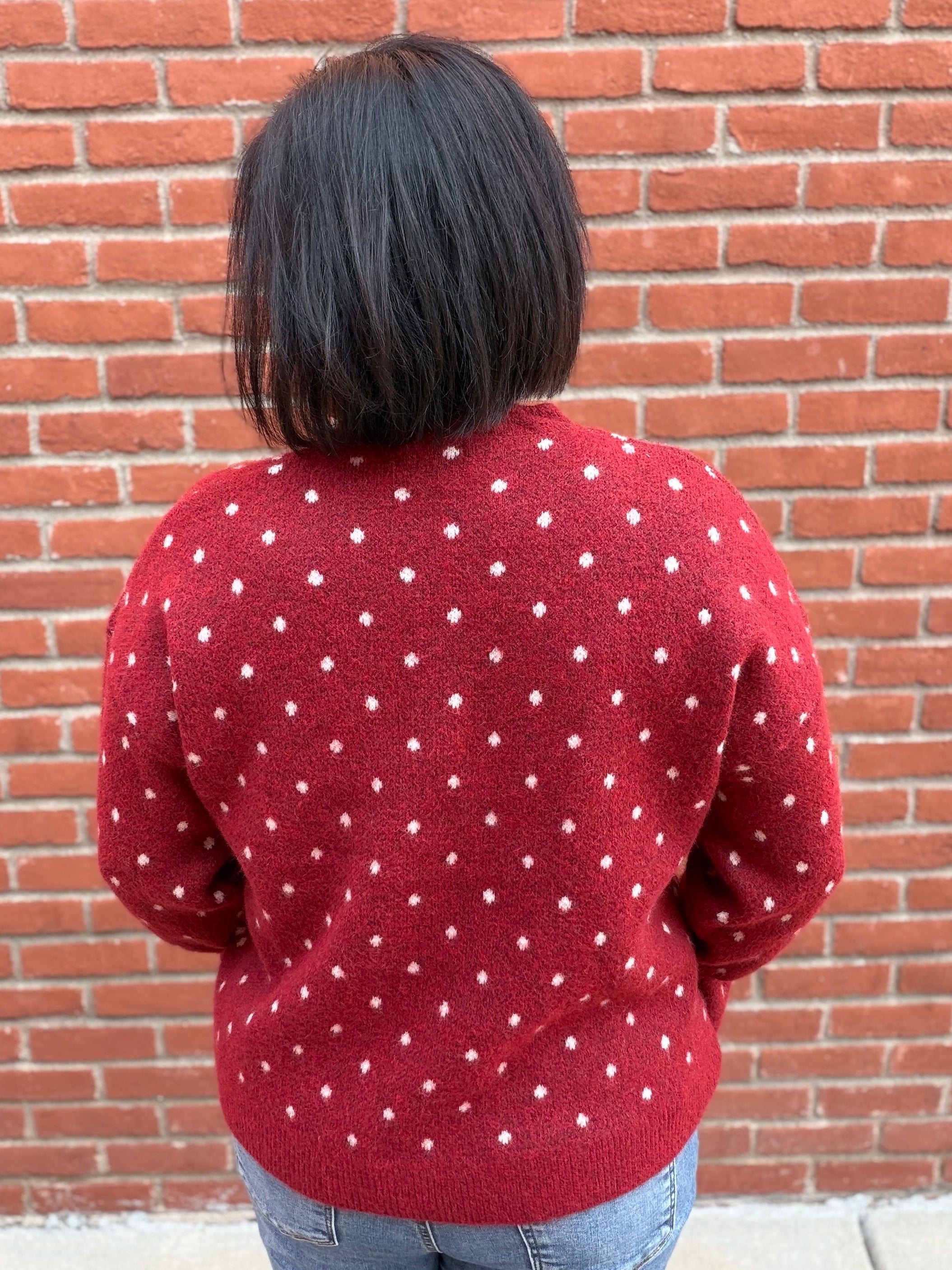 Red Snowflake Sweater Top - Sweater POL