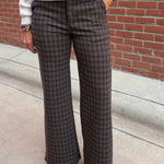 Brown Checkered Dress Pants Bottom- Pants FATE by LFD