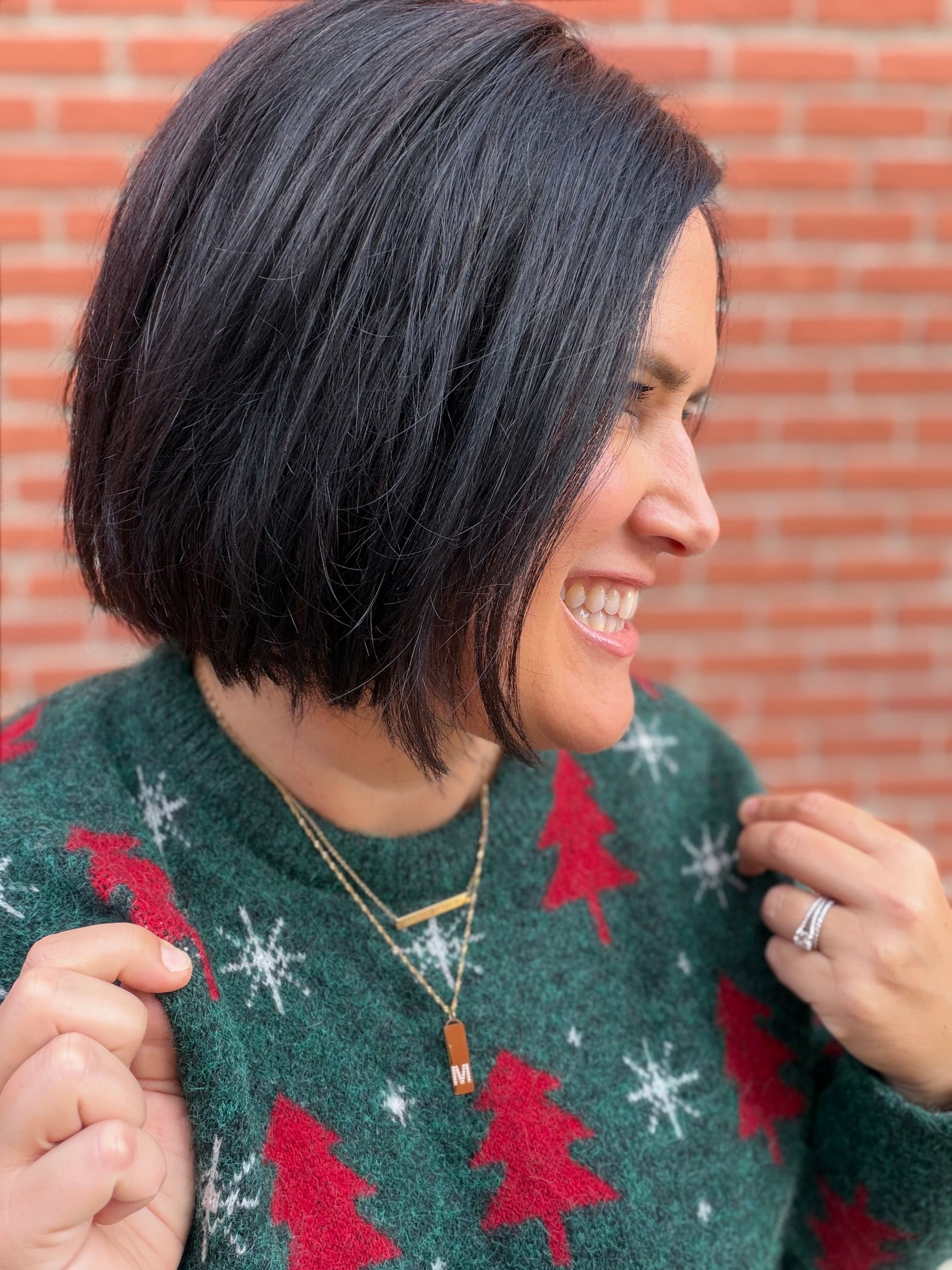 Green Christmas Tree & Snowflake Sweater Top - Sweater POL