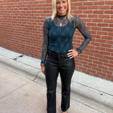 Black Kelsey Coated Flare