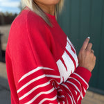 Striped Merry Cloud Knit Top Tops- Long Sleeve TRES BIEN