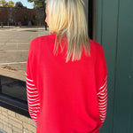 Striped Merry Cloud Knit Top Tops- Long Sleeve TRES BIEN