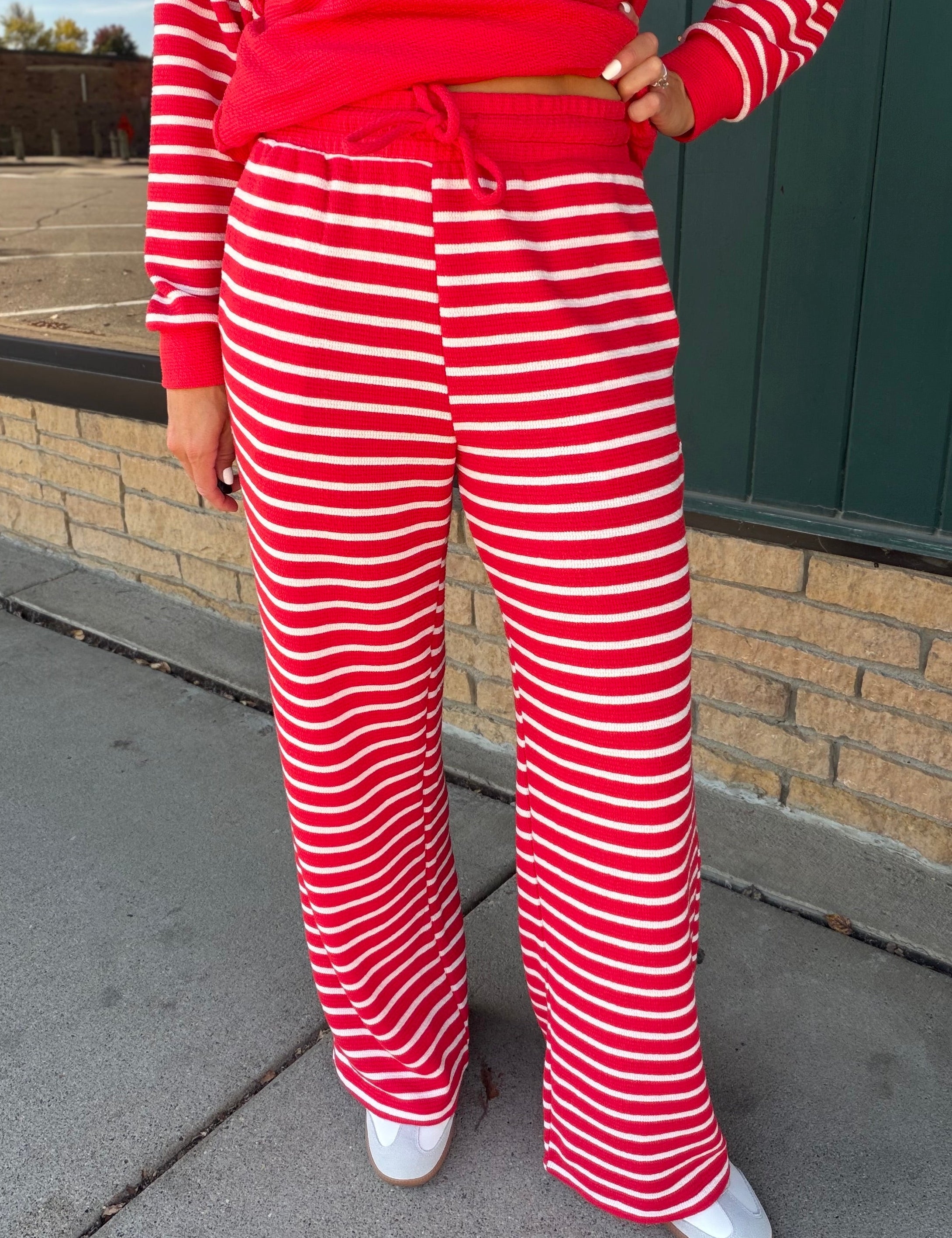 Sailor Stripe Cloud Knit Drawstring Pants Bottoms - Pants TRES BIEN