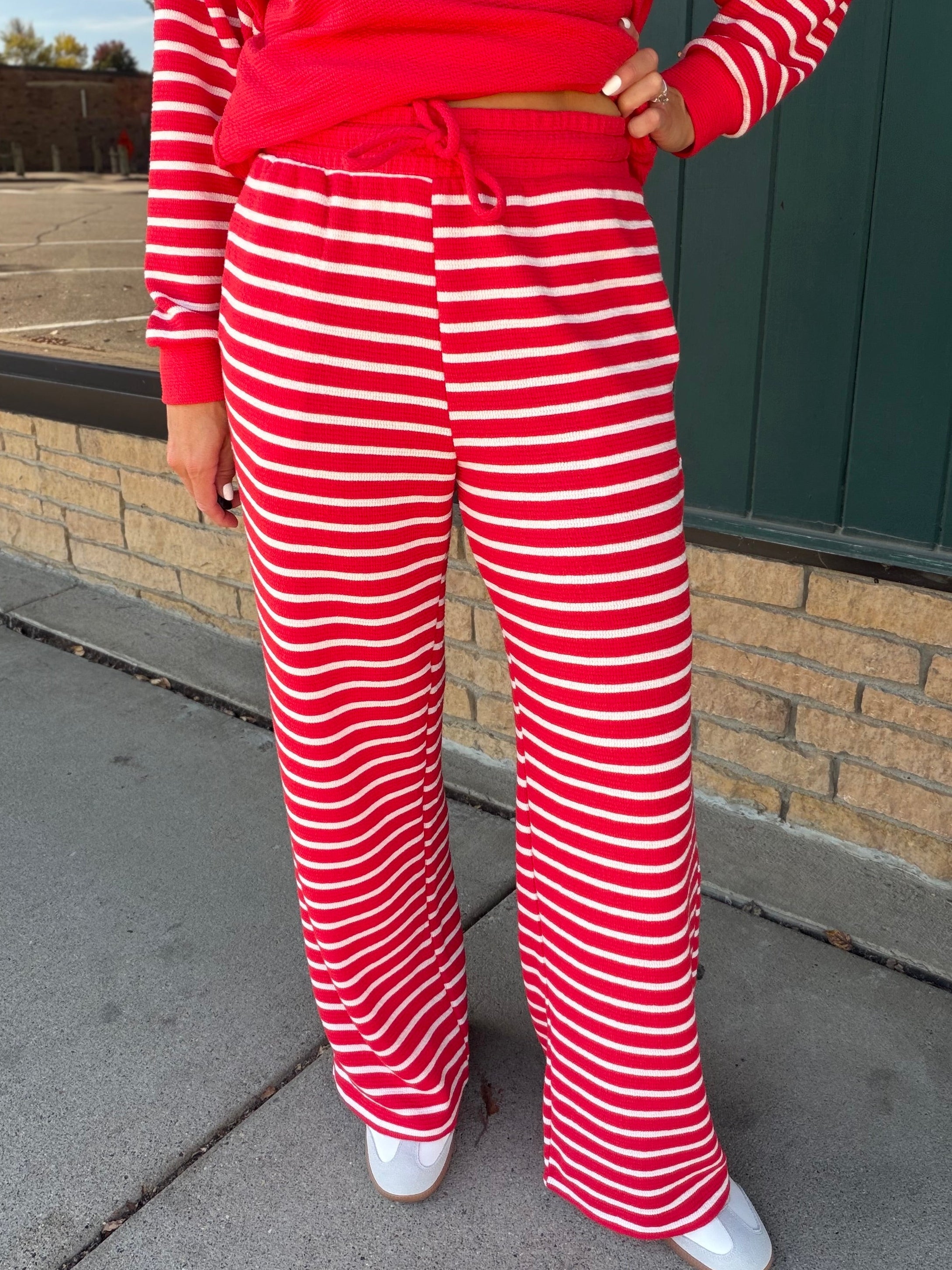 Sailor Stripe Cloud Knit Drawstring Pants Bottoms - Pants TRES BIEN