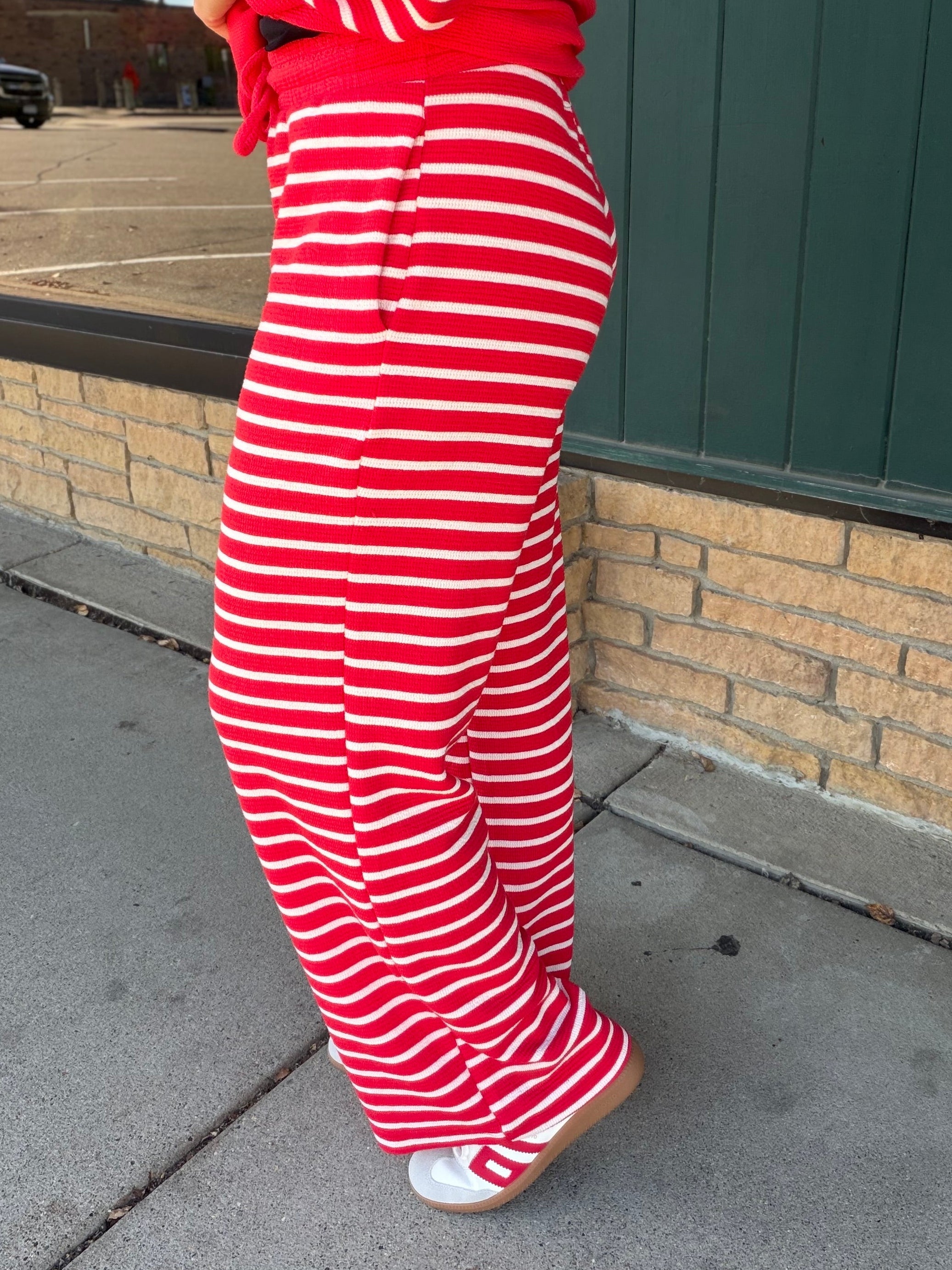 Sailor Stripe Cloud Knit Drawstring Pants Bottoms - Pants TRES BIEN