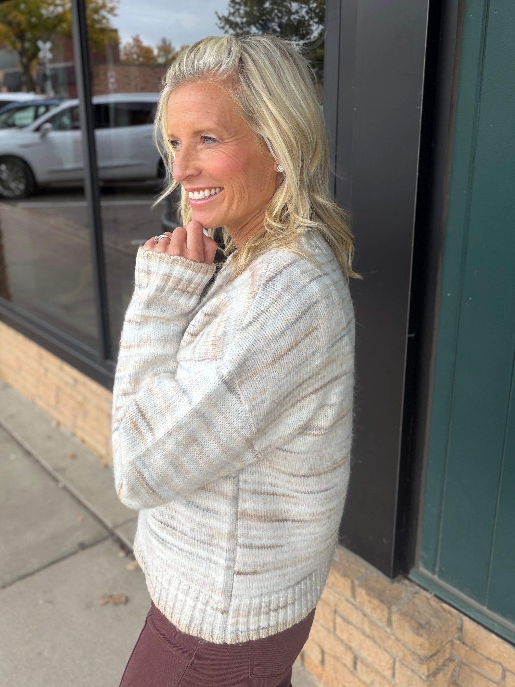 Sand Multi Cassy Sweater Top - Sweater THREAD & SUPPLY