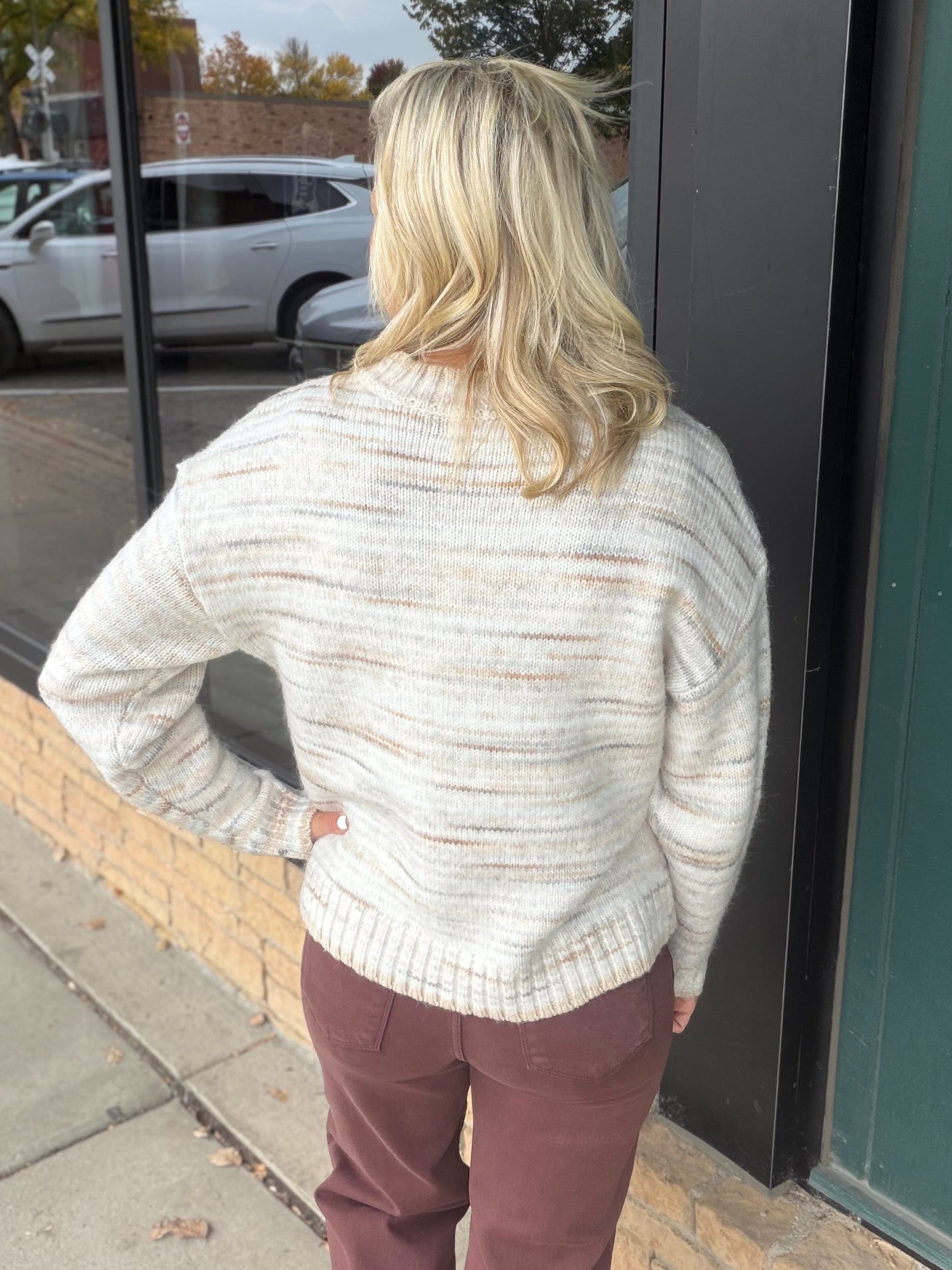 Sand Multi Cassy Sweater Top - Sweater THREAD & SUPPLY