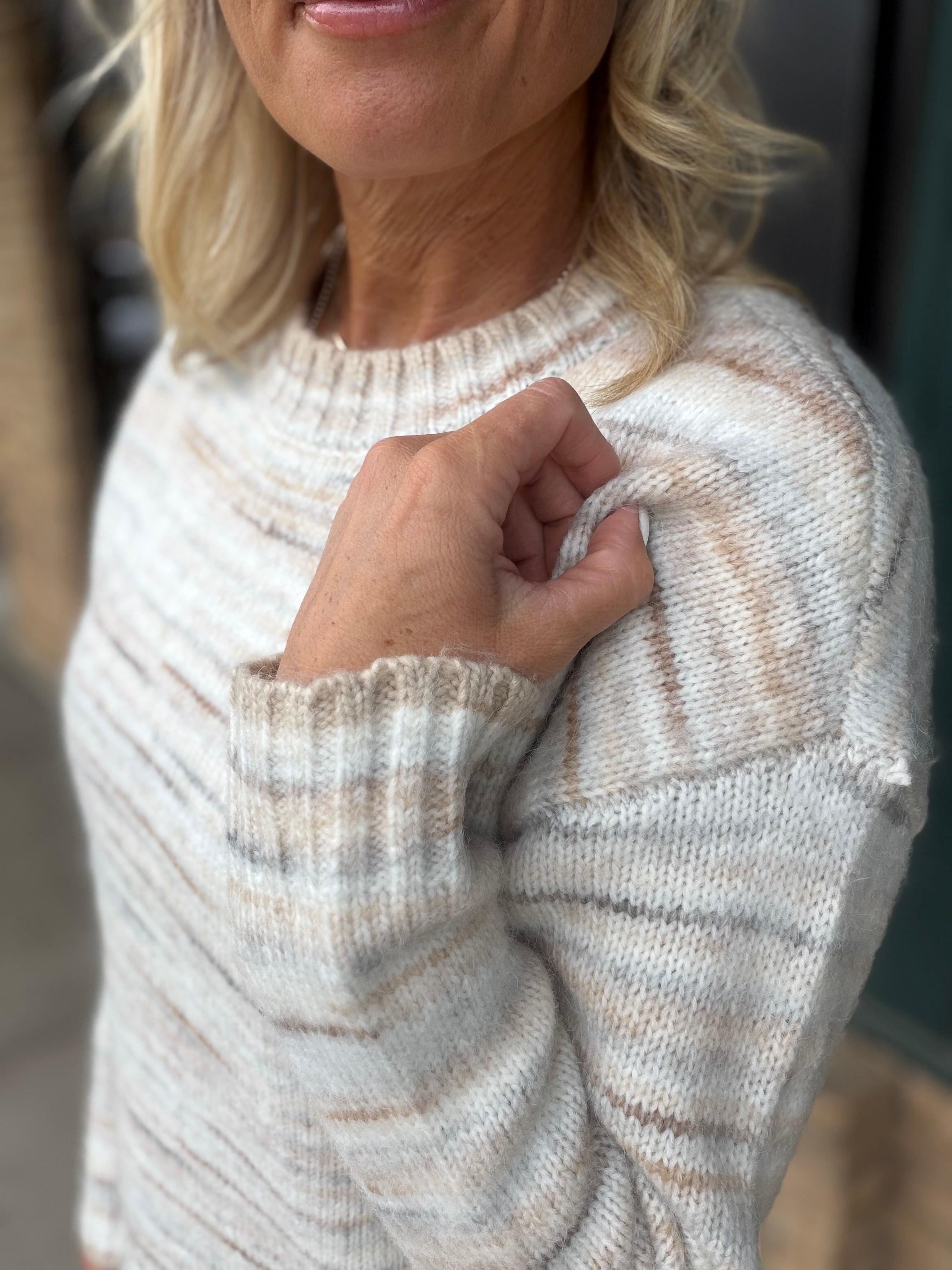 Sand Multi Cassy Sweater Top - Sweater THREAD & SUPPLY