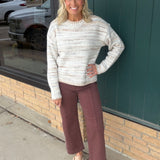 Chocolate Brown Wide Leg Tummy Control Jeans Bottoms - Pants RISEN